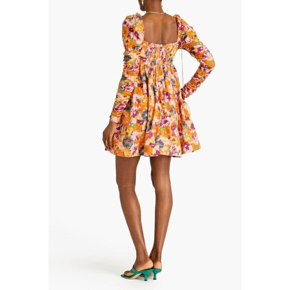 Zimmermann Ruched Floral Mini Dress NWT - Picture 8 of 10